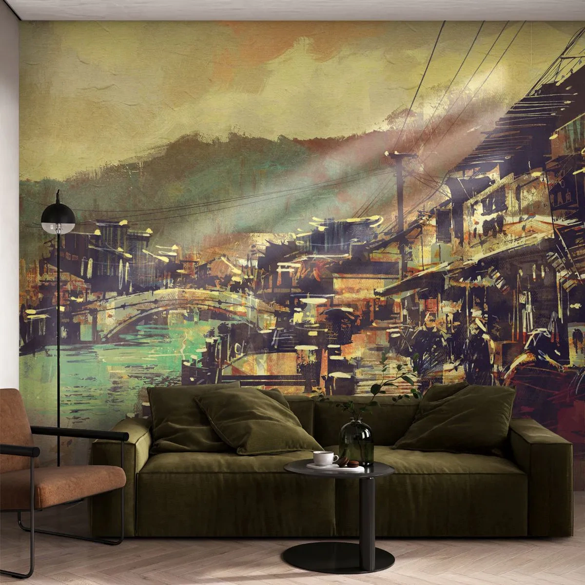 Fotótapéta Premium Sand - Az élet, mint a szürke gazdagság - Tájkép, Kína, Építészet - 350x256 cm