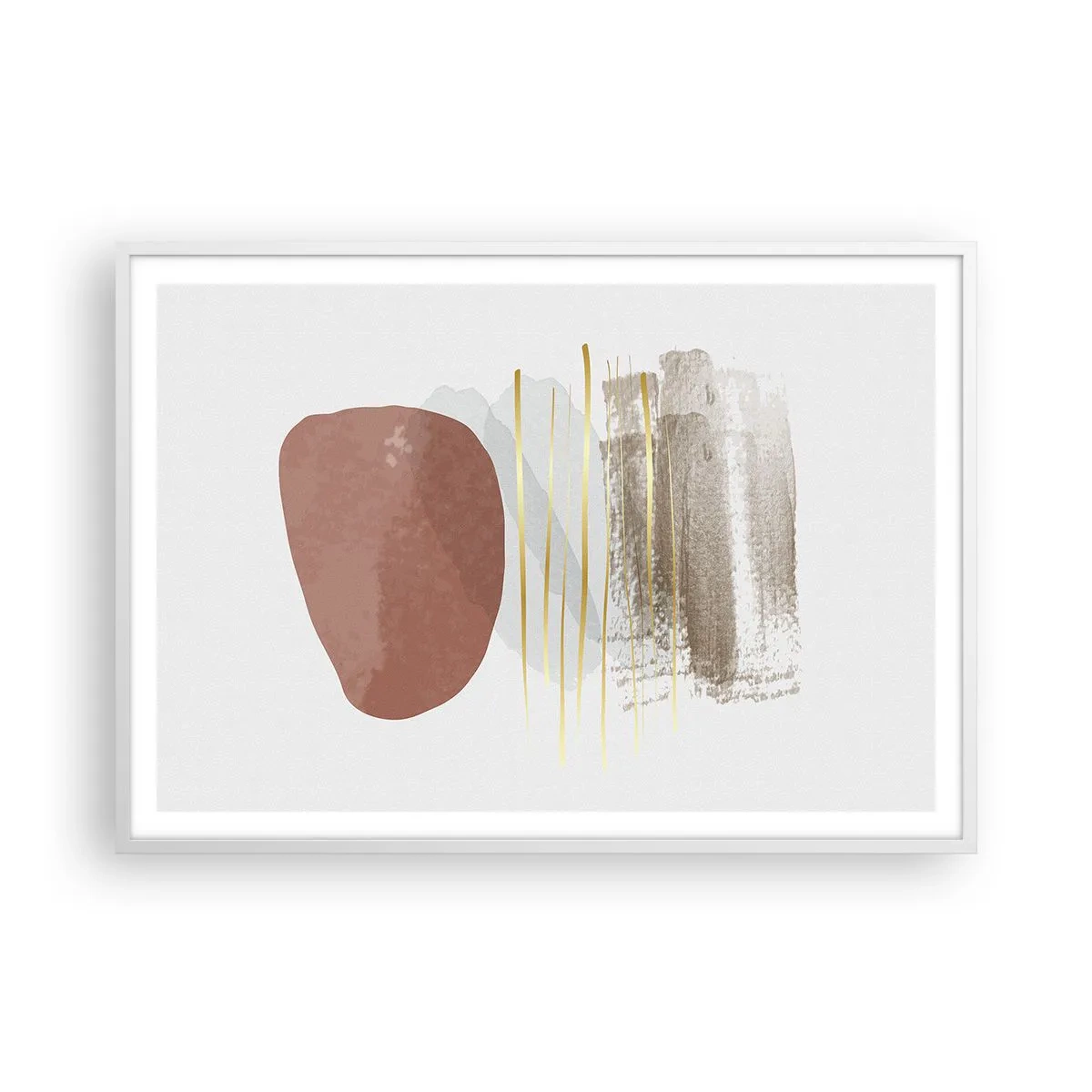 Poszter fekete keretben - Absztrakt oszlopsor - 100x70 cm