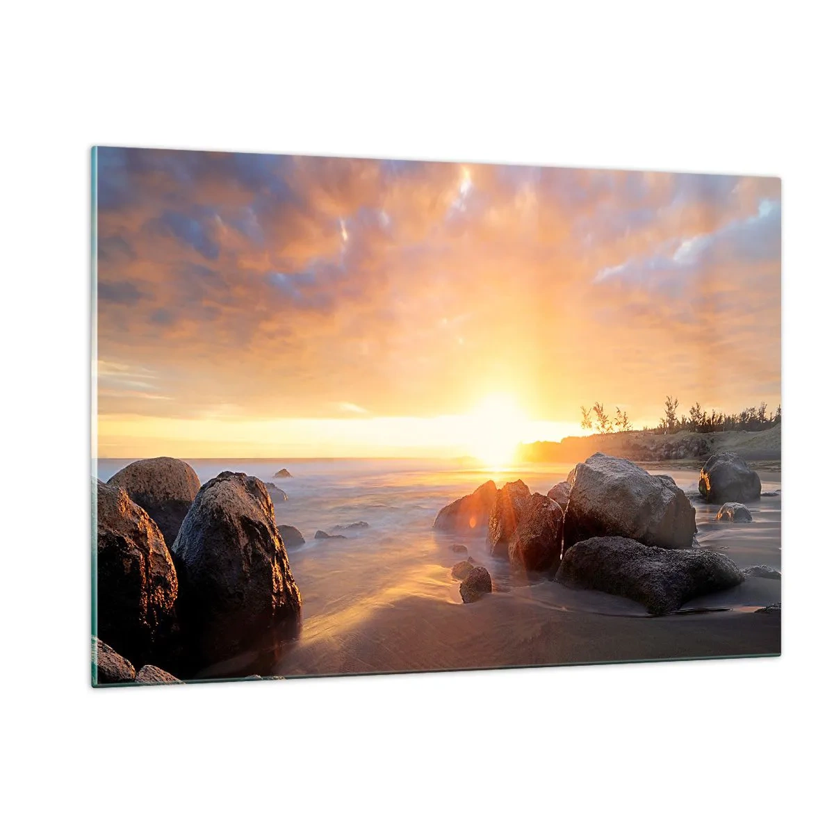 Üveg kép - Ragyogó esti szellő - 120x80 cm