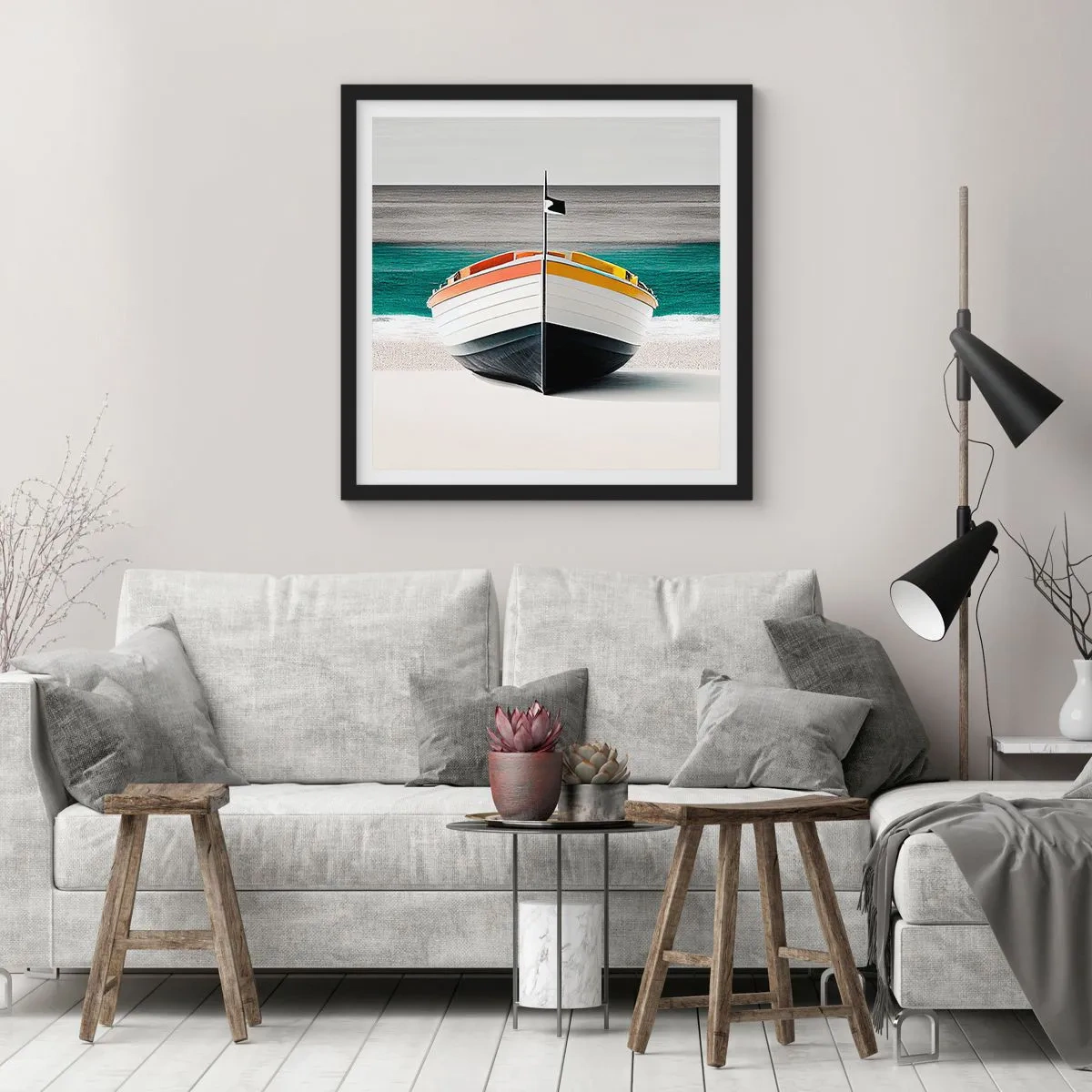 Poszter fehér keretben - A maga helyén - 30x30 cm