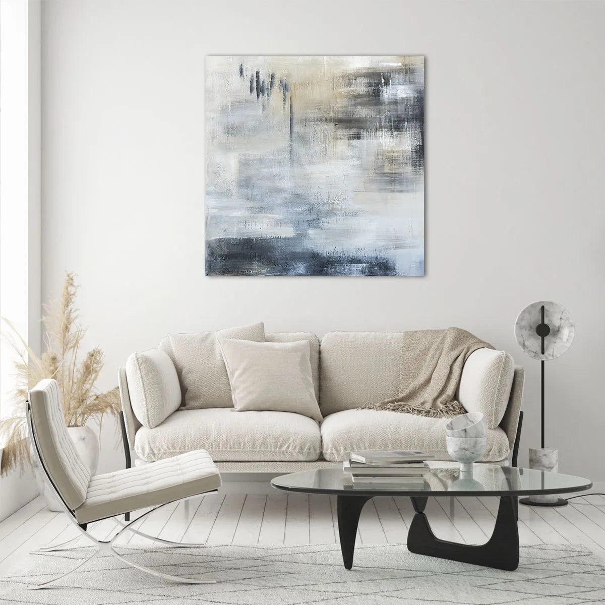 Üveg kép - A kék fátyol mögött - 70x70 cm