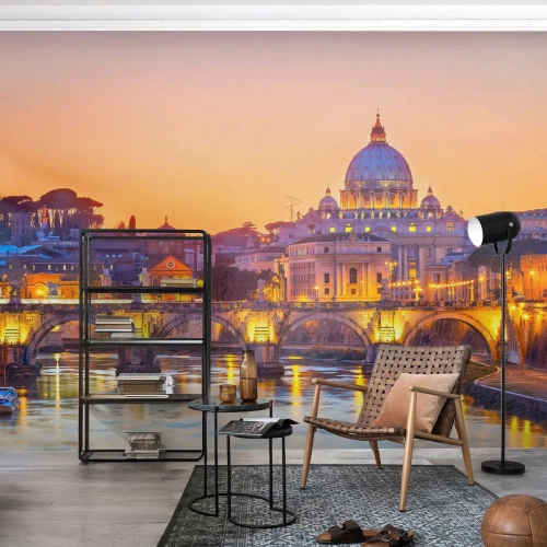 Fotótapéta Standard Eco - Naplemente az örök város felett - Város, Róma, Építészet - 250x175 cm