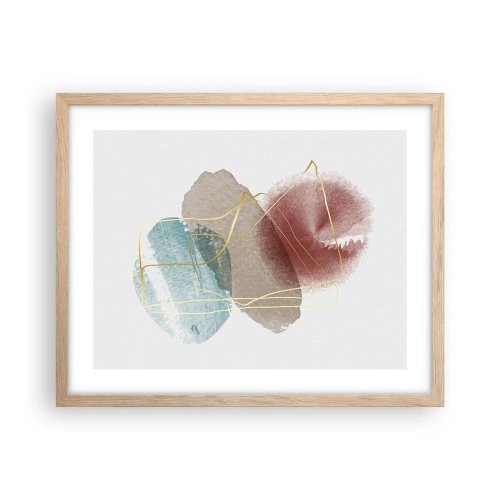 Poszter világos tölgy keretben - Az űr koralljai - 50x40 cm