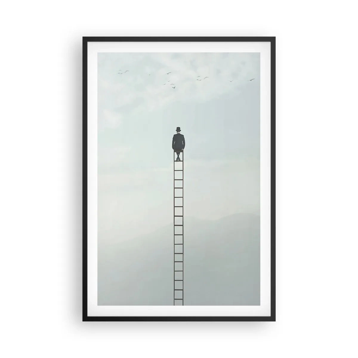 Poszter fehér keretben - Emelkedj feljebb - 61x91 cm