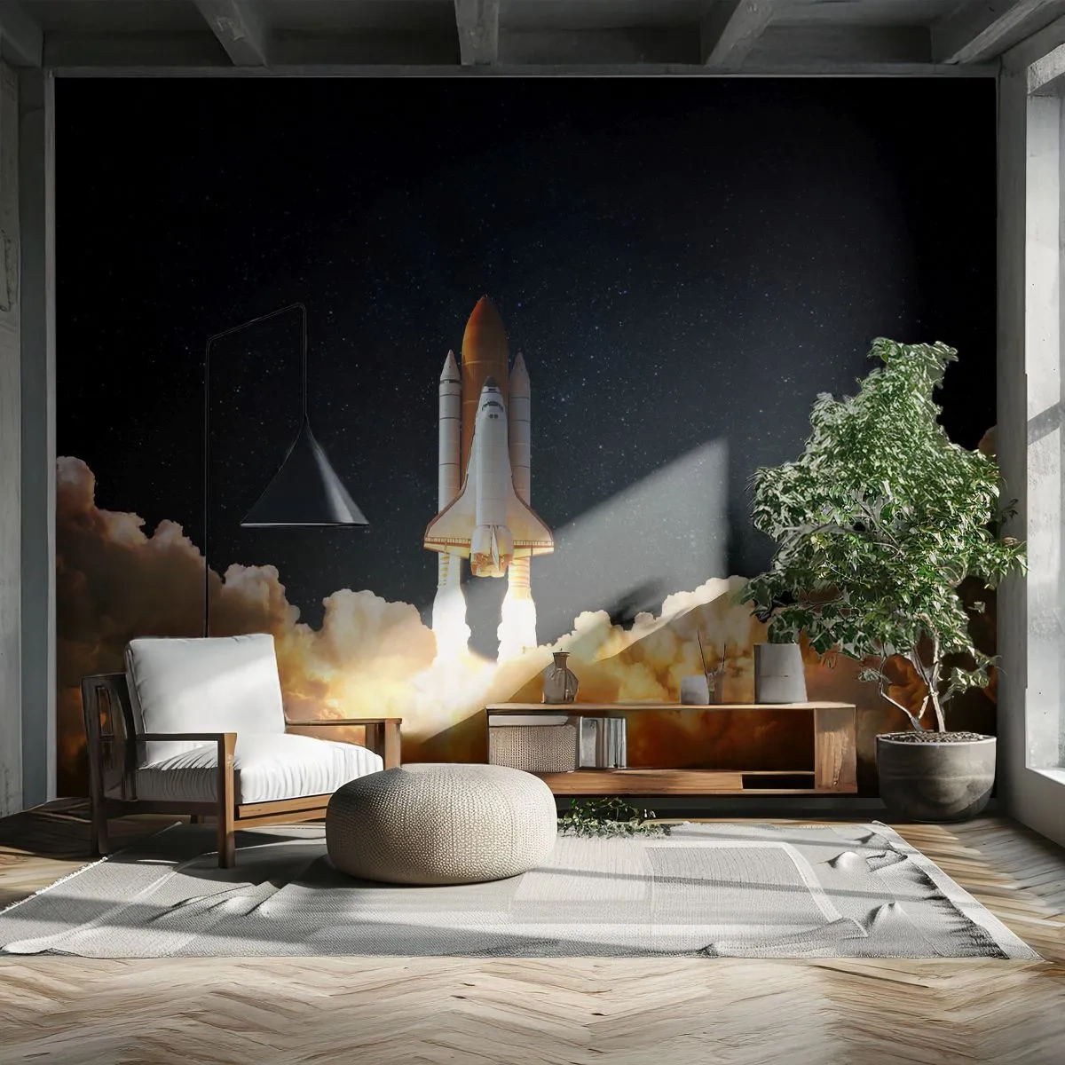 Fotótapéta Standard Eco - Ad astra! - Világegyetem, Csillagászat, Űrhajó - 200x140 cm