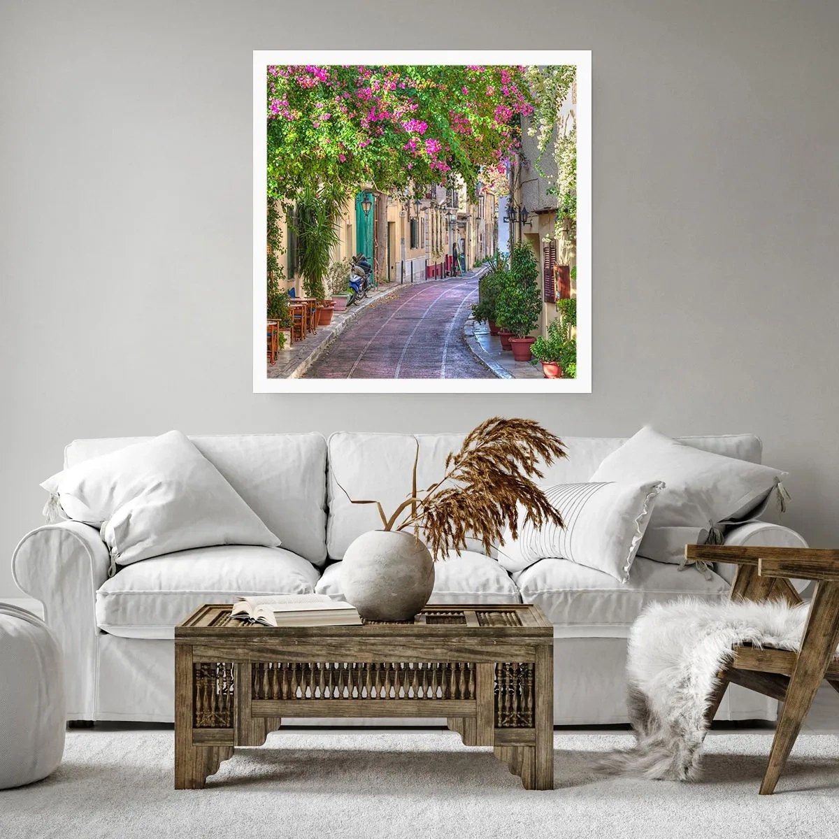 Poszter - Virágzó sikátor - 60x60 cm