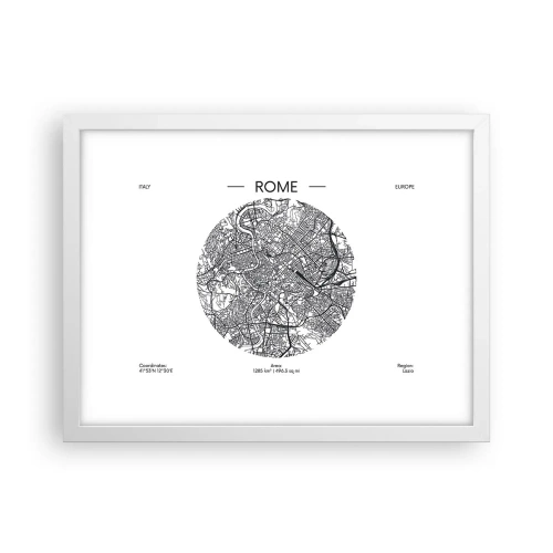 Poszter fekete keretben - Róma anatómiája - 40x30 cm