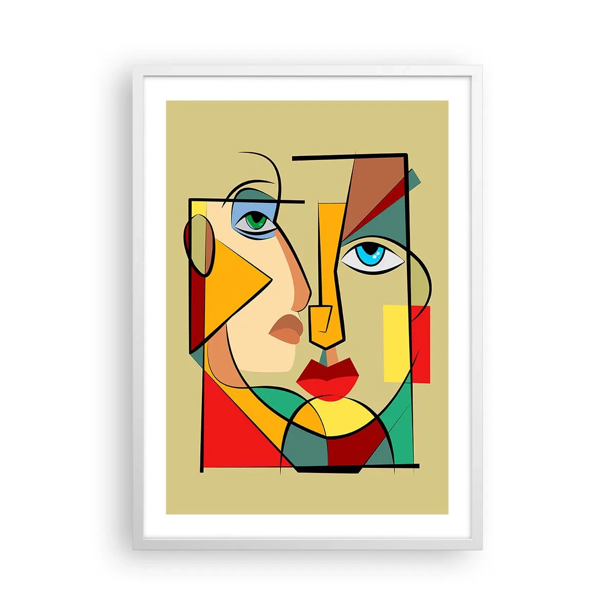 Poszter fekete keretben - Egy összeillő pár - 50x70 cm