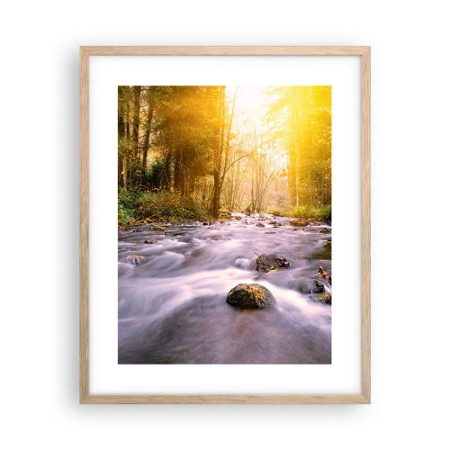 Poszter világos tölgy keretben - Malachit ezüst és arany keretben - 40x50 cm