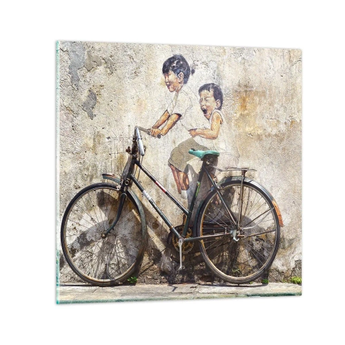 Üveg kép - Igaz, vagy hamis? - 50x50 cm