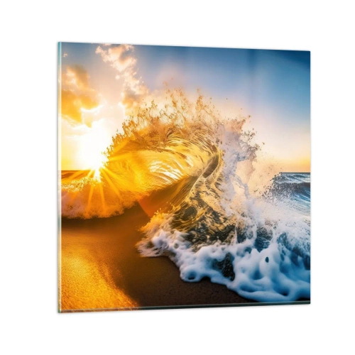 Üveg kép - Játék a homokban - 40x40 cm