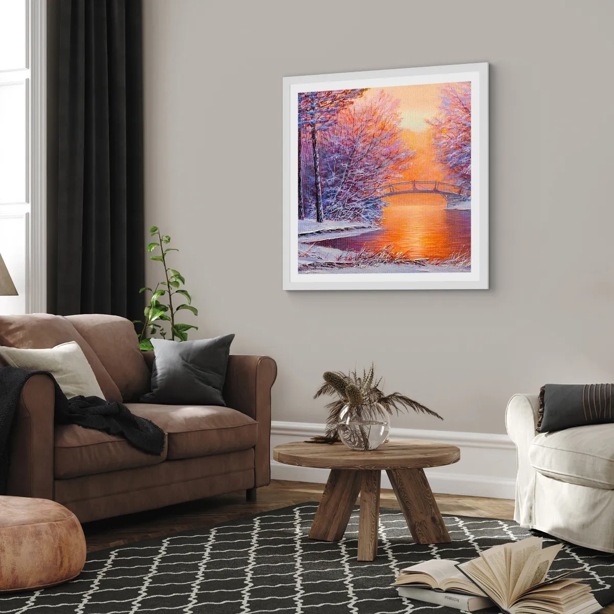 Poszter fekete keretben - Találkozzunk itt - 50x50 cm