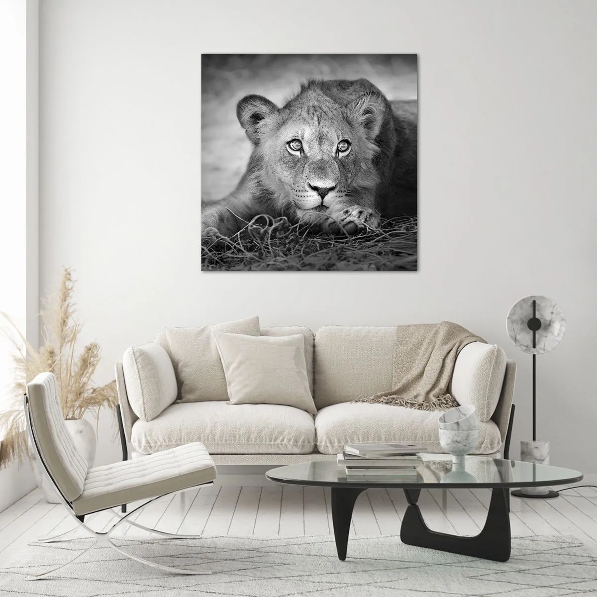 Üveg kép - Királyi kölyök - 30x30 cm