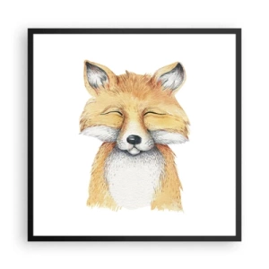 Poszter fehér keretben - Róka hangulatok - 60x60 cm