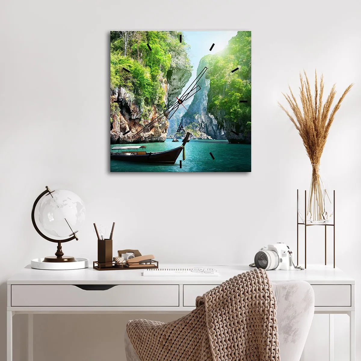 Falióra, Óra - Meghívás egy egzotikus utazásra - 40x40 cm