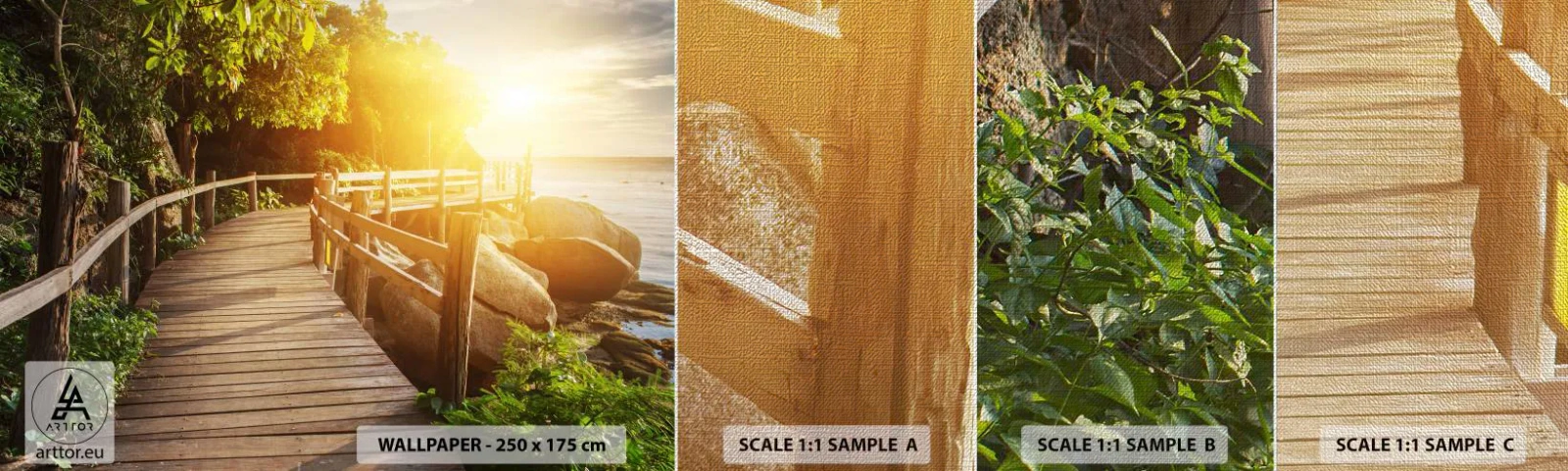 Fotótapéta Minta Premium Canvas - Újabb kanyar, újabb csoda - Tájkép, Tengerparti sétány, Tenger - 100x30 cm