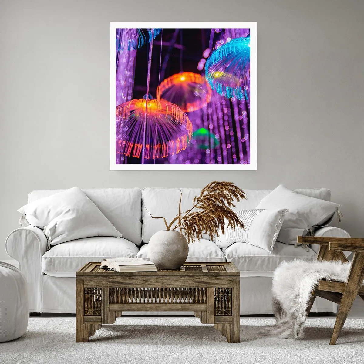 Poszter - Világító szökőkút - 60x60 cm