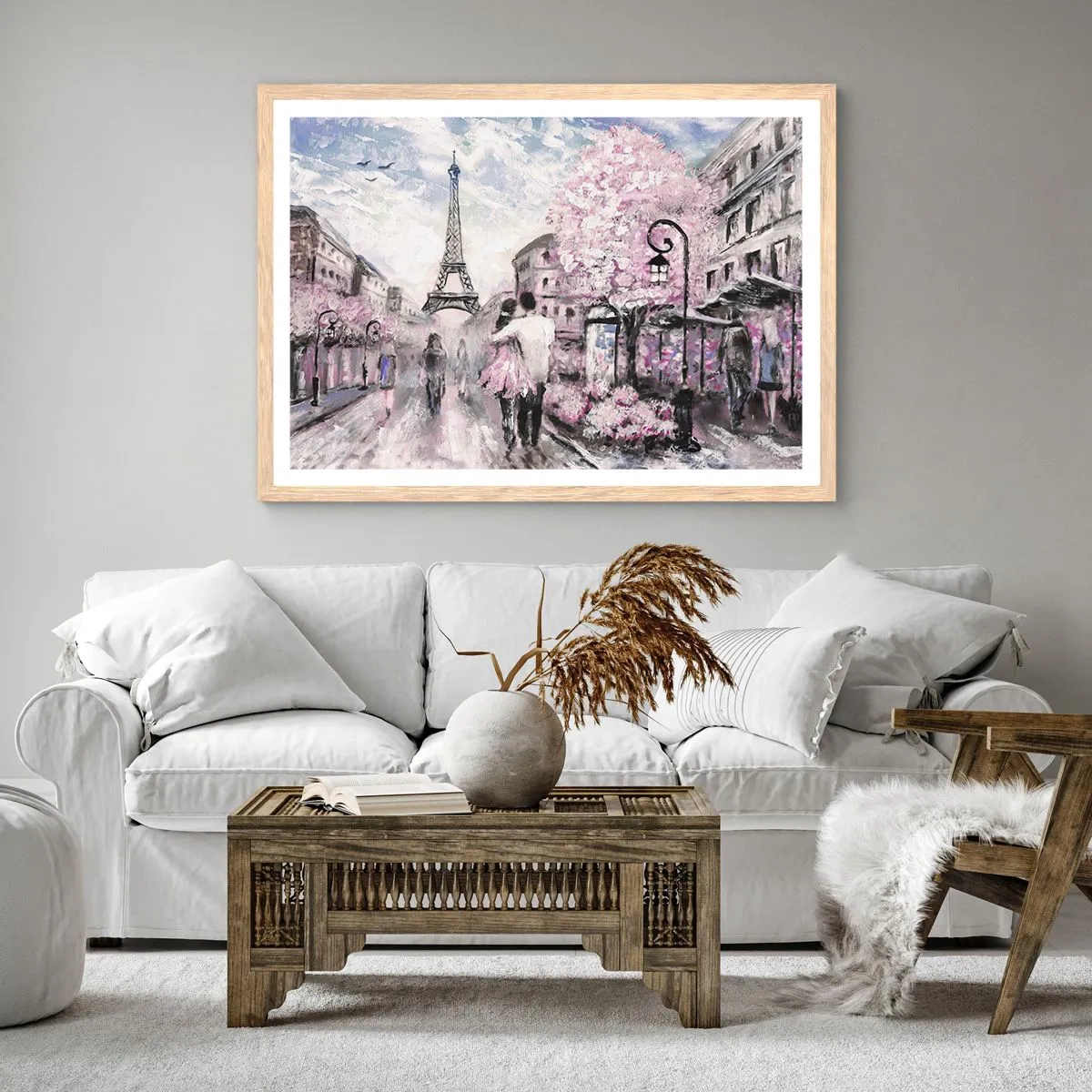 Poszter világos tölgy keretben - Ha szerelmesnek lenni, akkor a... - 91x61 cm