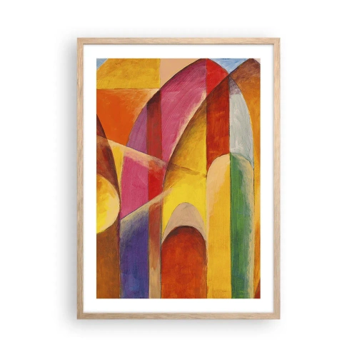 Poszter világos tölgy keretben - A nap katedrálisa - 50x70 cm