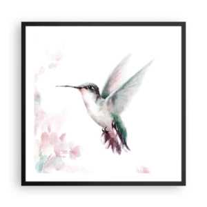 Poszter fehér keretben - Reptében lefagyva - 60x60 cm