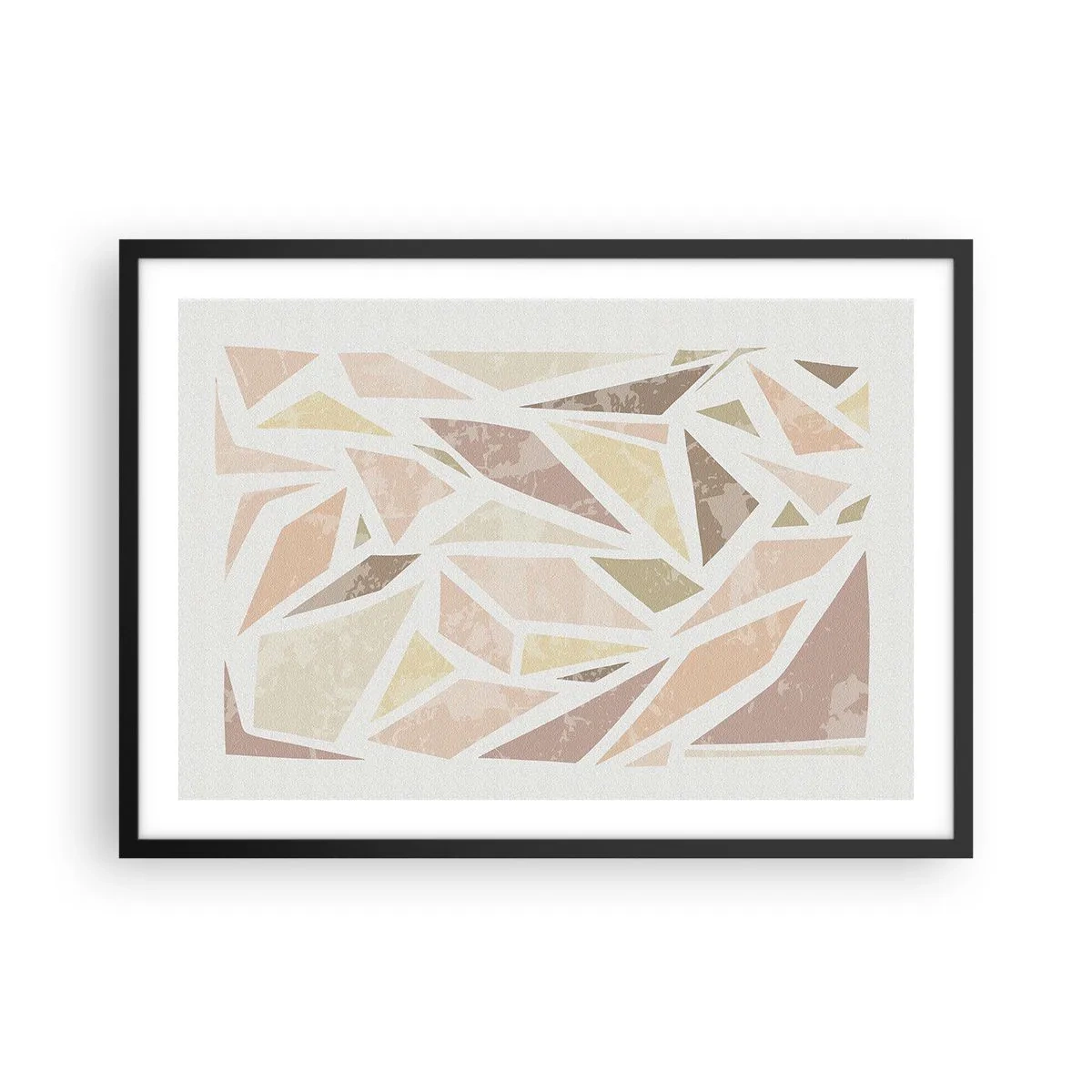 Poszter fehér keretben - Üvegfestmény kompozíció - 70x50 cm
