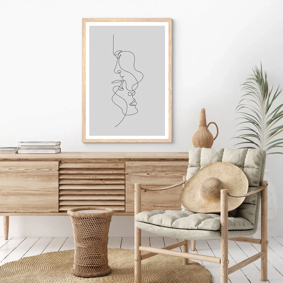 Poszter világos tölgy keretben - Gyászos sóvárgás - 50x70 cm