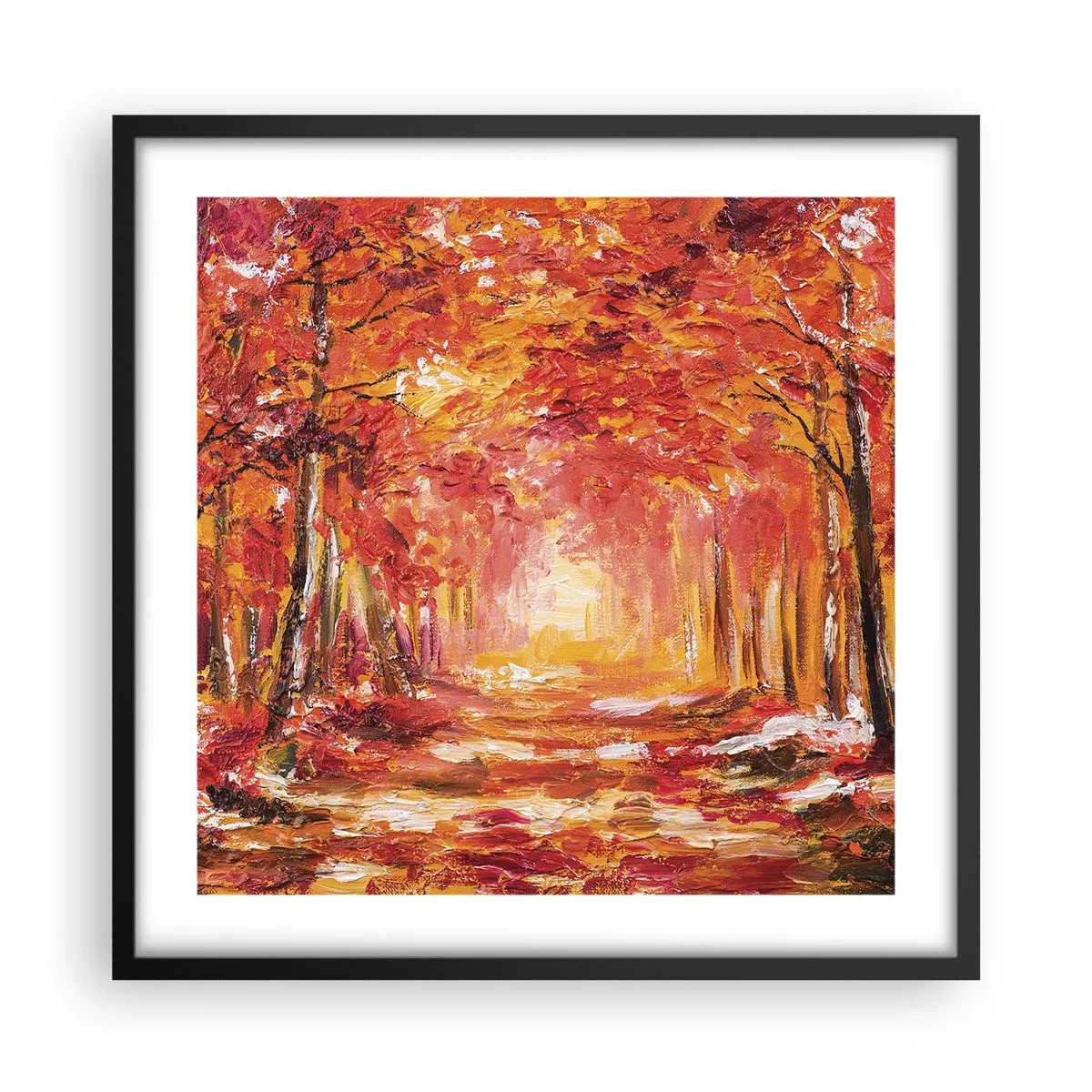 Poszter fehér keretben - Rézerdő - 50x50 cm