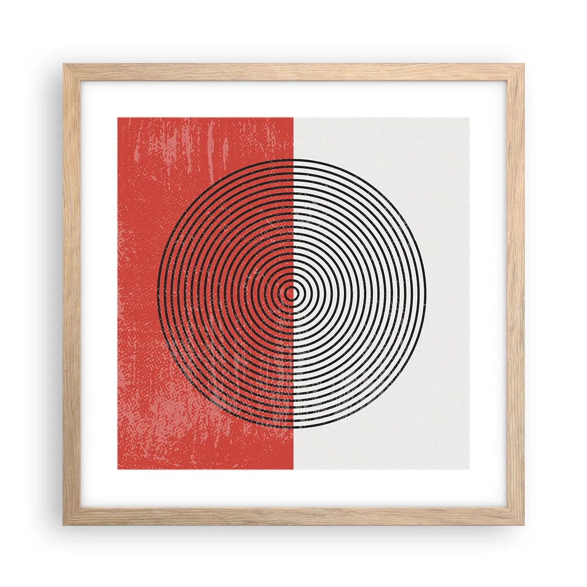 Poszter világos tölgy keretben - Pont a célba - 40x40 cm