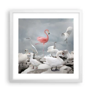 Poszter fekete keretben - Hogy kerültem ide? - 40x40 cm