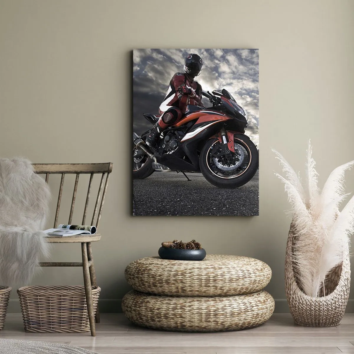 Vászonkép - Fekete lovag - 55x100 cm