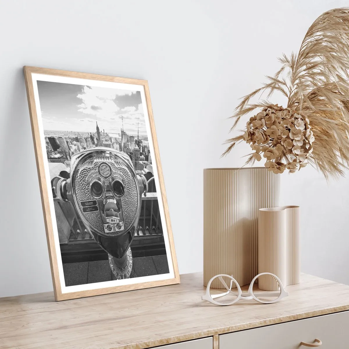 Poszter világos tölgy keretben - A városok városa - 70x100 cm