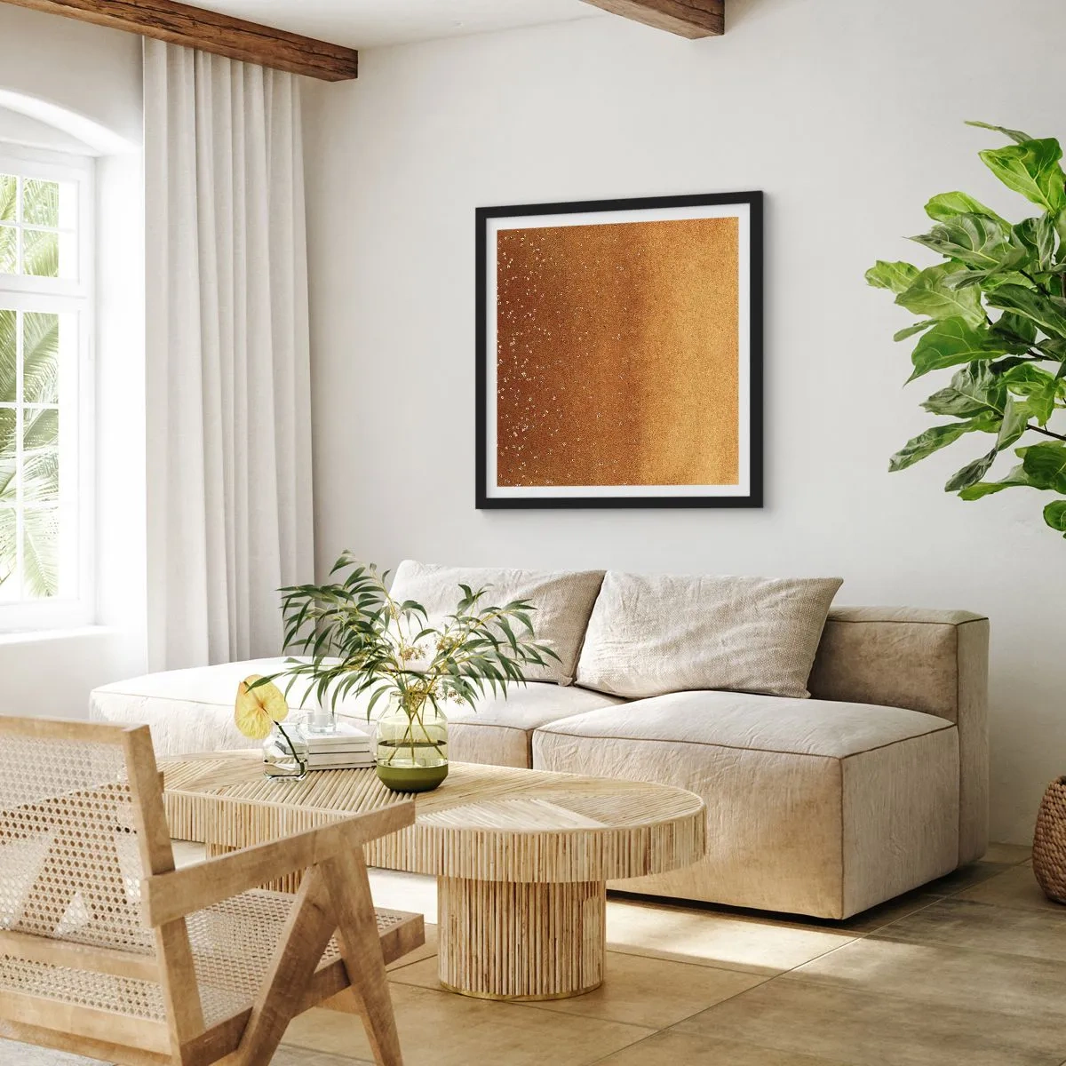 Poszter fehér keretben - A fény születése - 60x60 cm