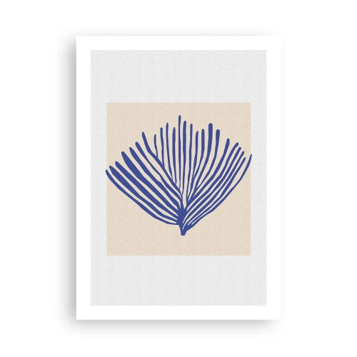 Poszter - Kék legyező - 50x70 cm