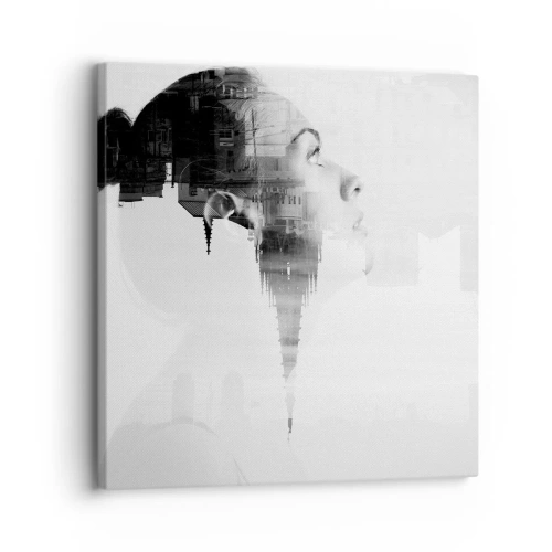 Vászonkép - Az üveg mind a két oldalán - 30x30 cm