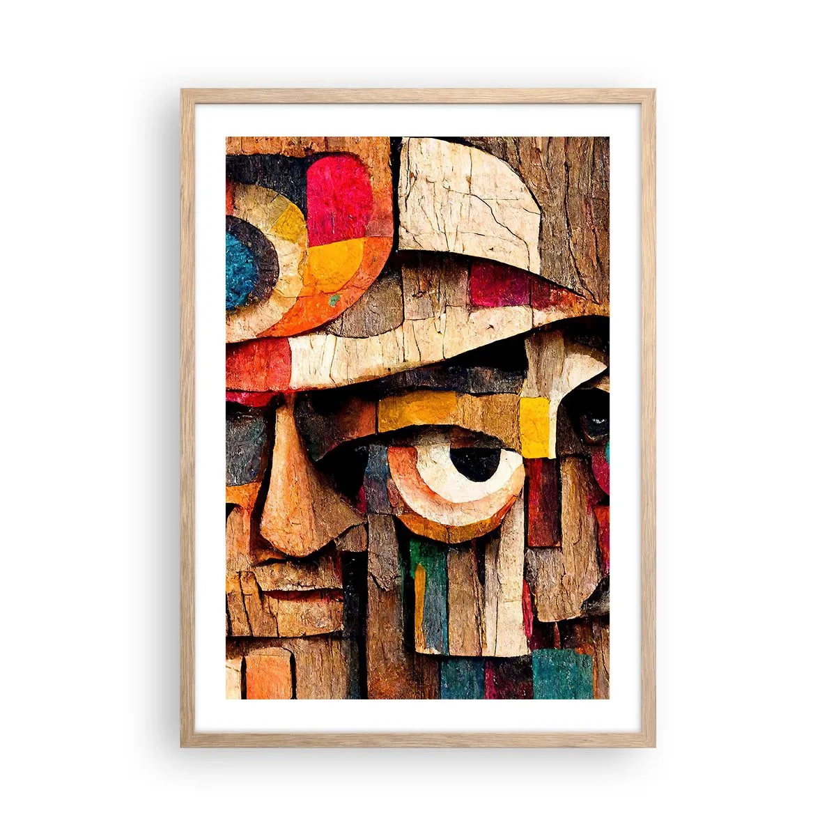 Poszter világos tölgy keretben - Látlak téged... - 50x70 cm