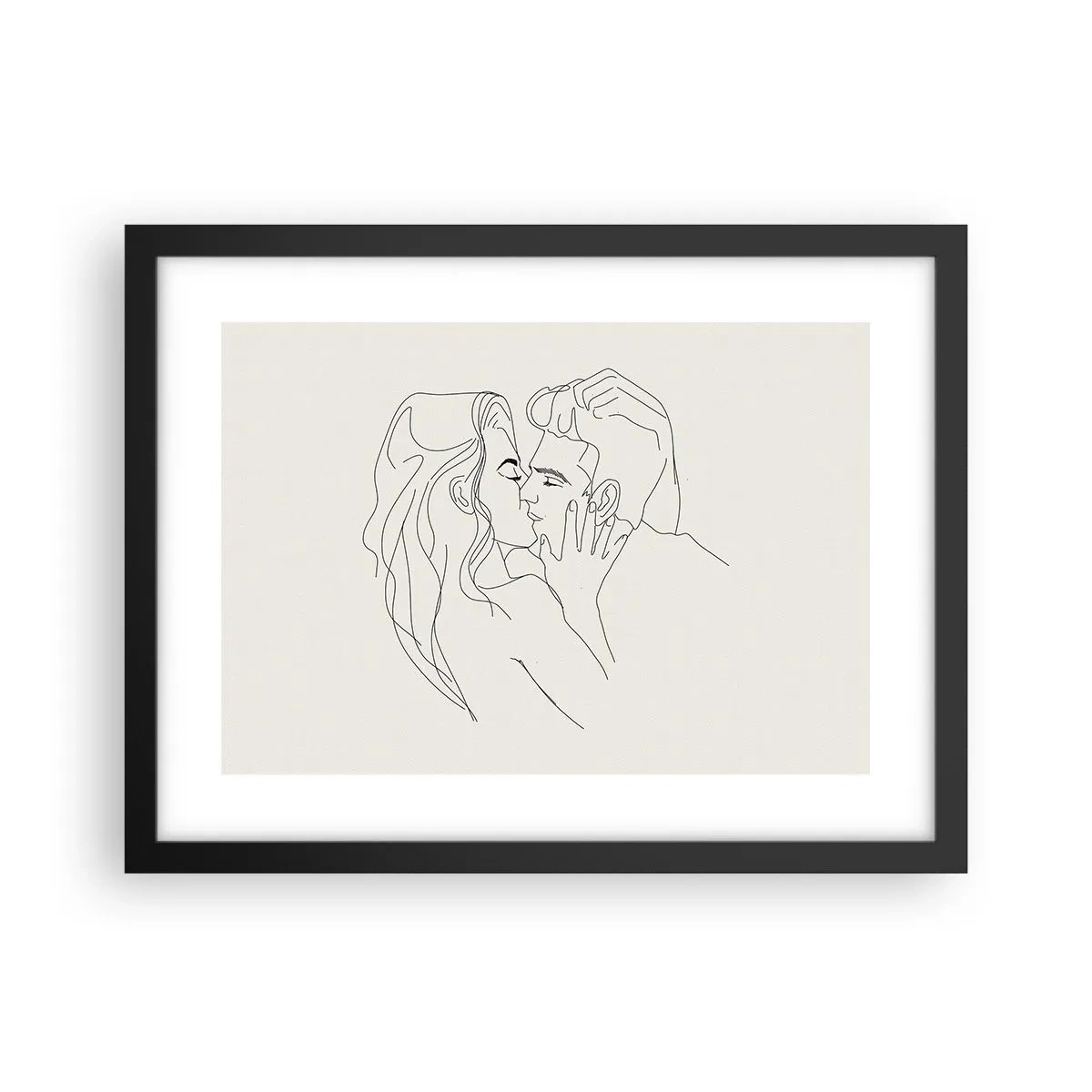 Poszter fehér keretben - Összegabalyodva az érzésben - 40x30 cm