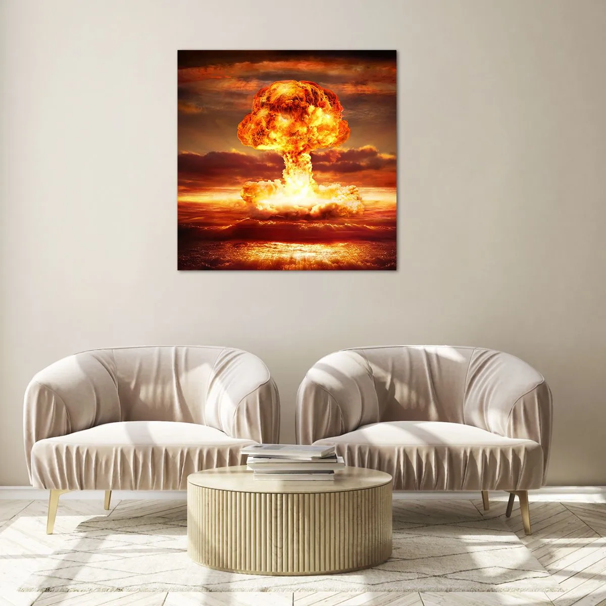 Üveg kép - És eljön a vég - 50x50 cm