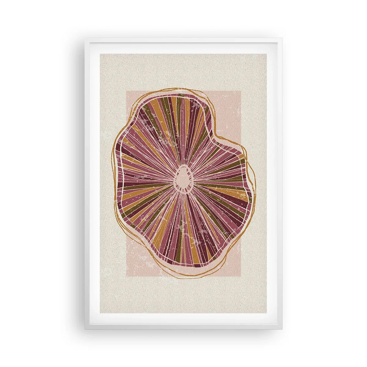 Poszter fekete keretben - Sugárzó absztrakció - 61x91 cm