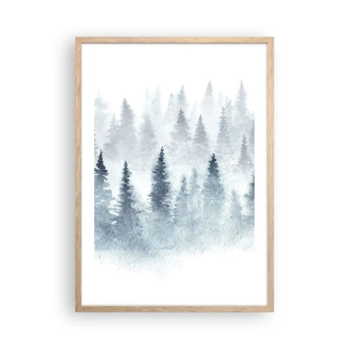Poszter világos tölgy keretben - Ködbe burkolózva - 50x70 cm