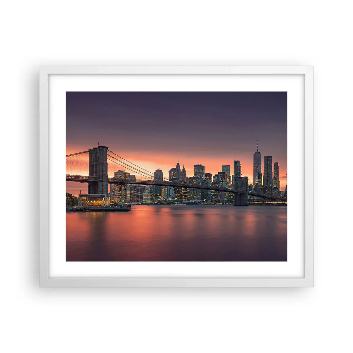 Poszter fekete keretben - Lila csendbe merülve - 50x40 cm