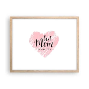 Poszter világos tölgy keretben - Mindig a megfelelő pillanat - 50x40 cm