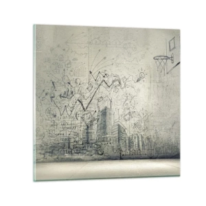 Üveg kép - A remek városi életem - 50x50 cm
