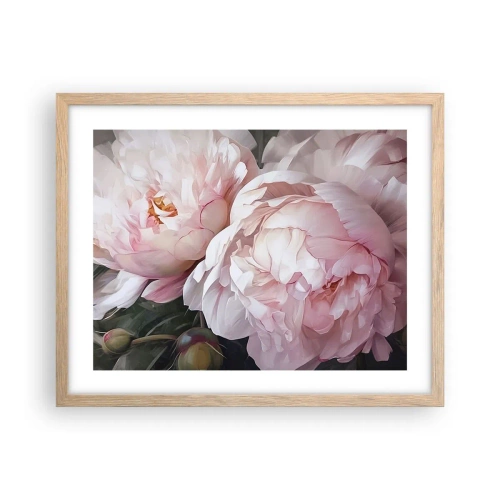Poszter világos tölgy keretben - Virágba borulva - 50x40 cm