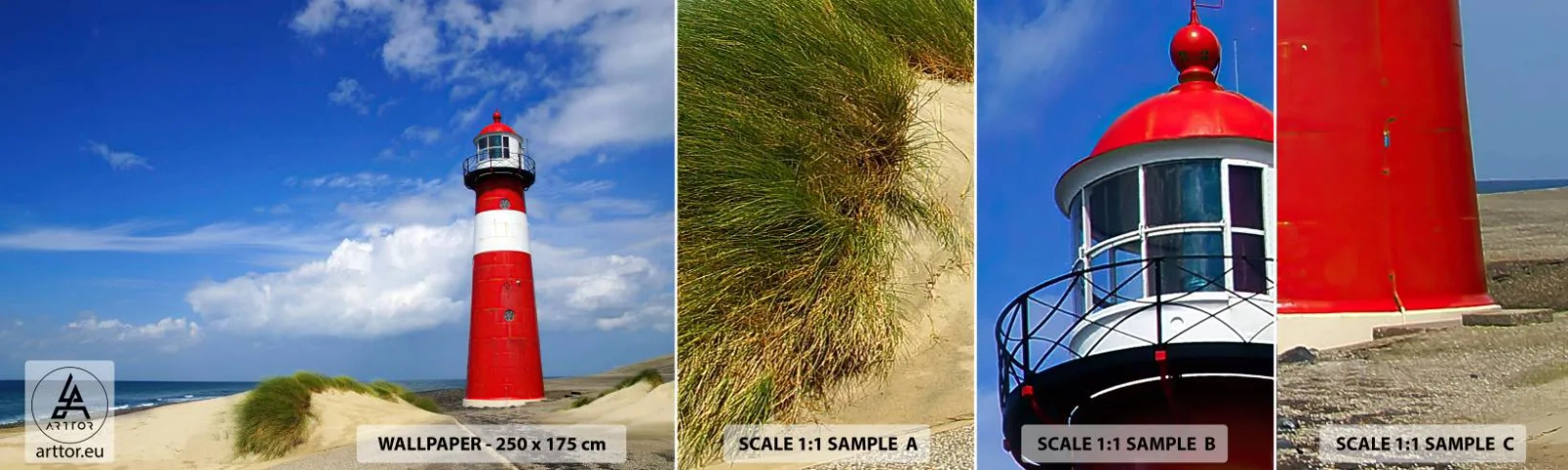 Fotótapéta Minta Standard Eco - Álommagány - Tájkép, Világítótorony, Hollandia - 100x30 cm