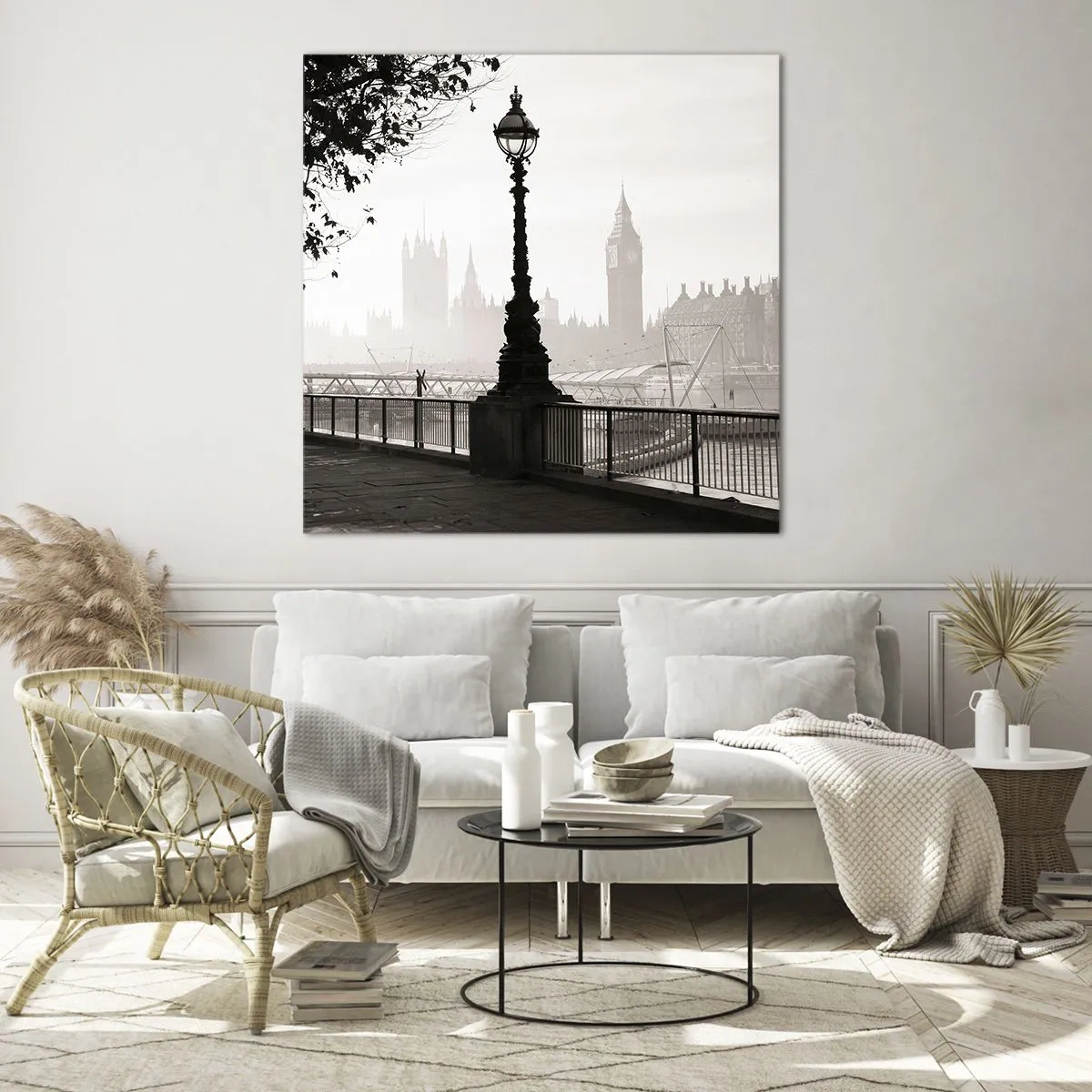 Üveg kép - Londoni reggel - 50x50 cm