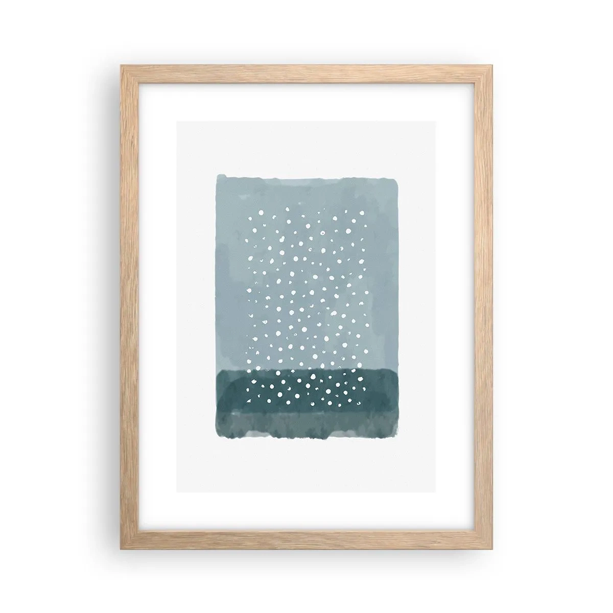 Poszter világos tölgy keretben - Kéken nőtt - 30x40 cm