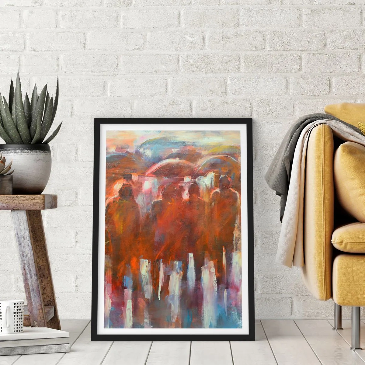 Poszter fehér keretben - Egyenlőek esőben és ködben - 70x100 cm