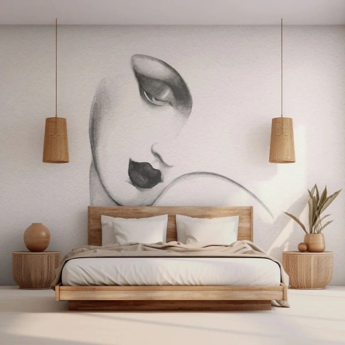 Fotótapéta Premium Canvas - Łempicka stílusában - Egy nő portréja, Női Arc, Darab - 500x350 cm