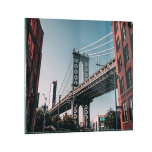 Üveg kép - A város hullámai fölött - 50x50 cm