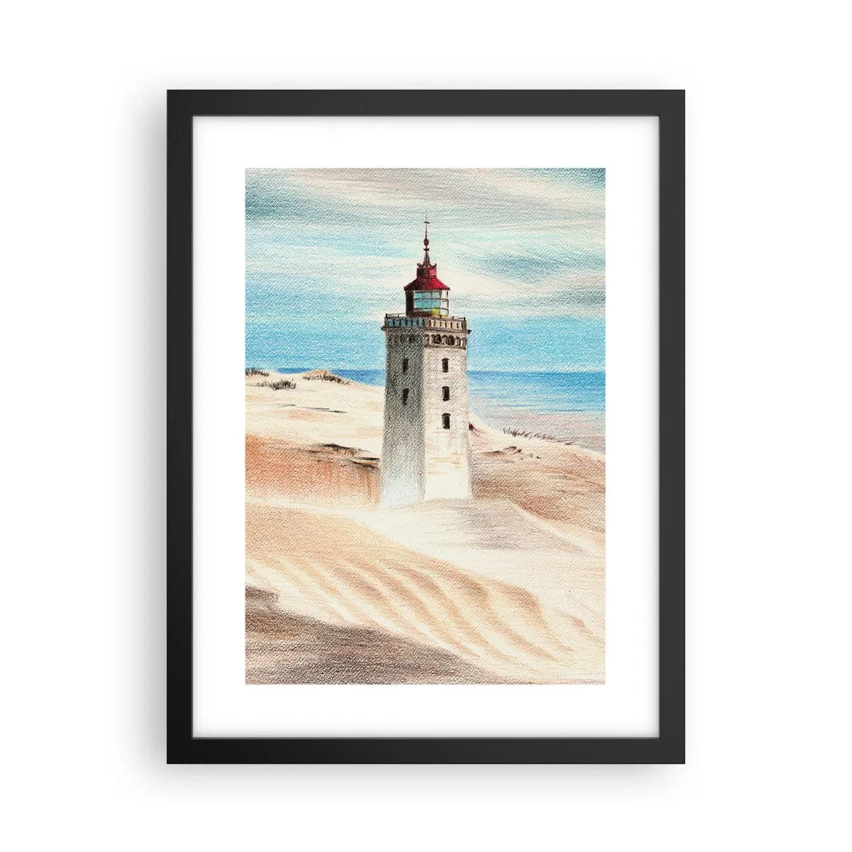 Poszter fehér keretben - Mindig a tengert bámulva - 30x40 cm